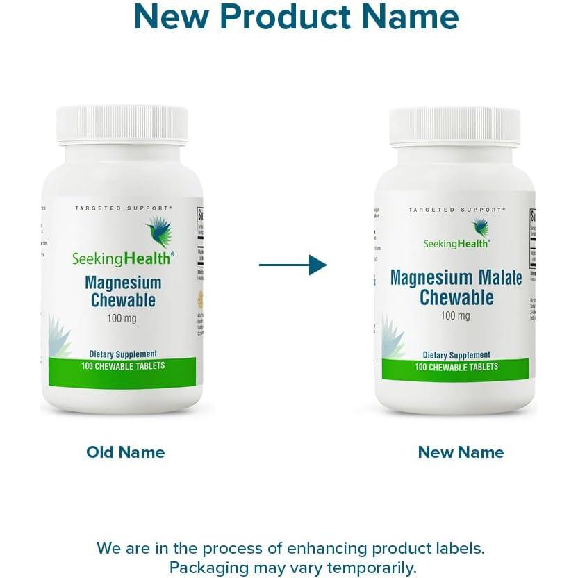 Tableta Masticable de Magnesio Malato Seeking Health 100 mg - 100 Pastillas