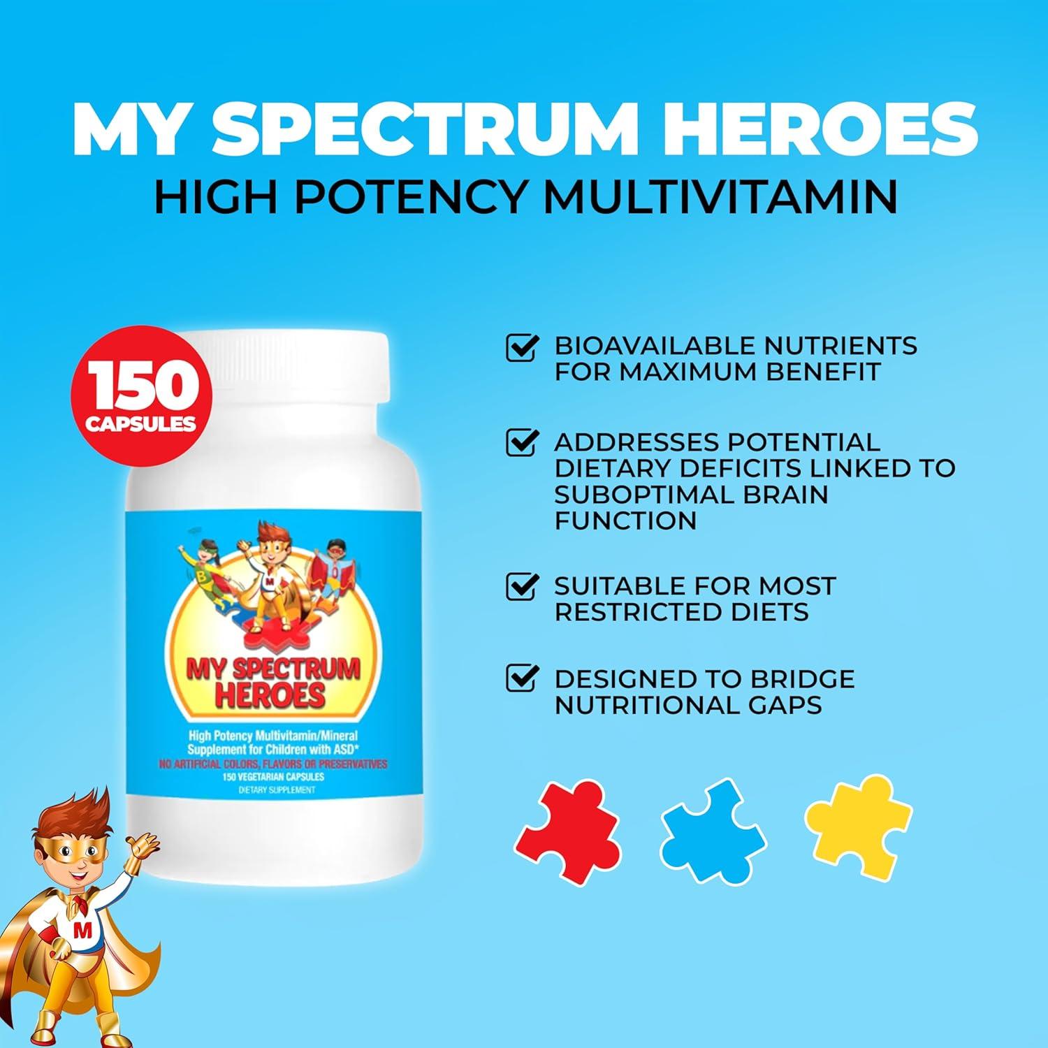 Suplemento Multivitamínico para Niños My Spectrum Heroes 150 Cápsulas