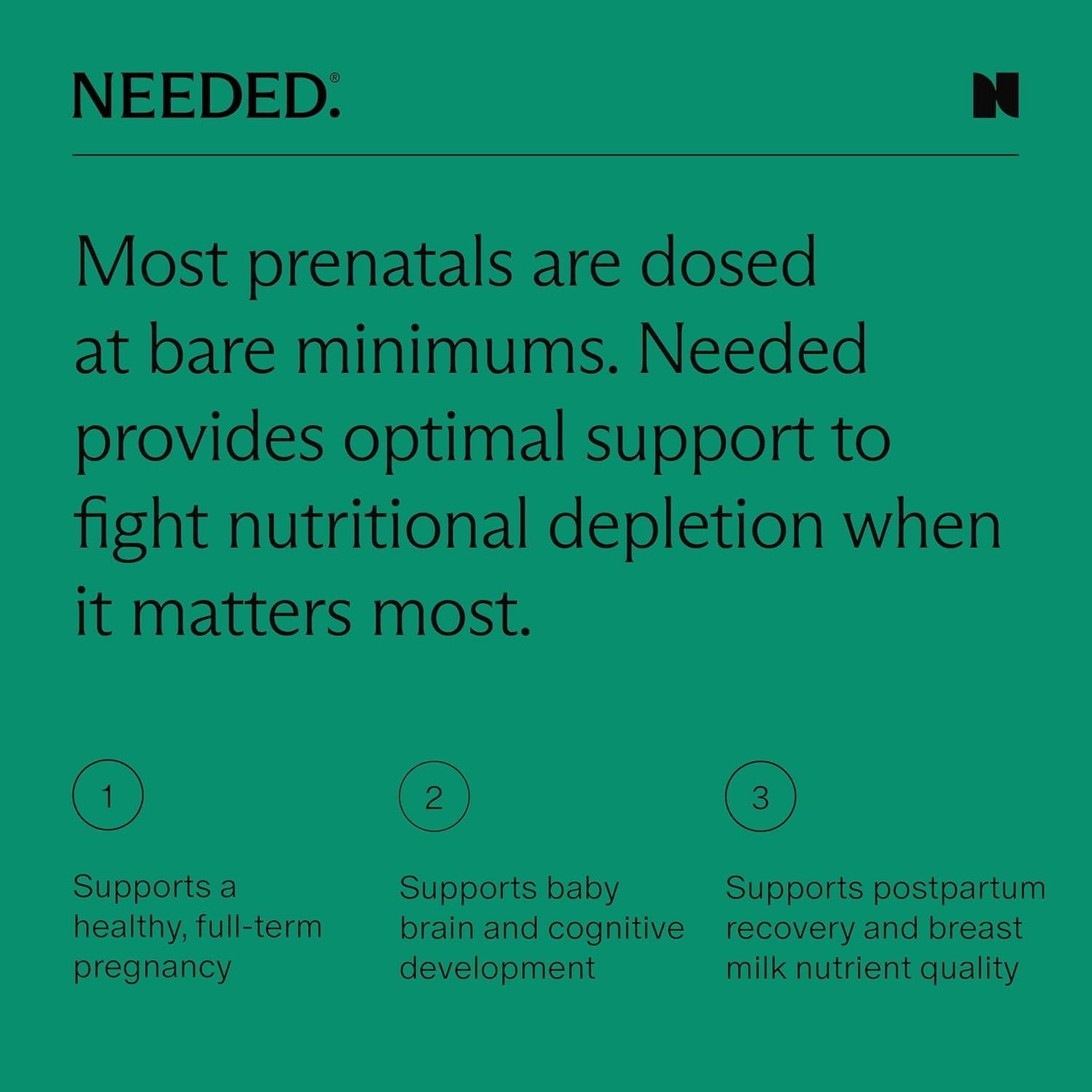 Multivitamina Prenatal Necesario 30 Cápsulas - 23 Nutrientes Esenciales