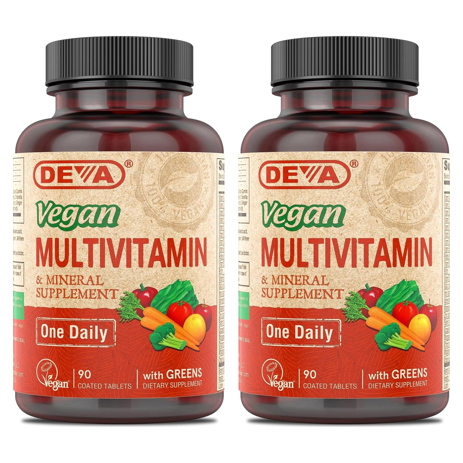 Suplemento Multivitamínico Vegano DEVA 90 Tabletas con Hierro