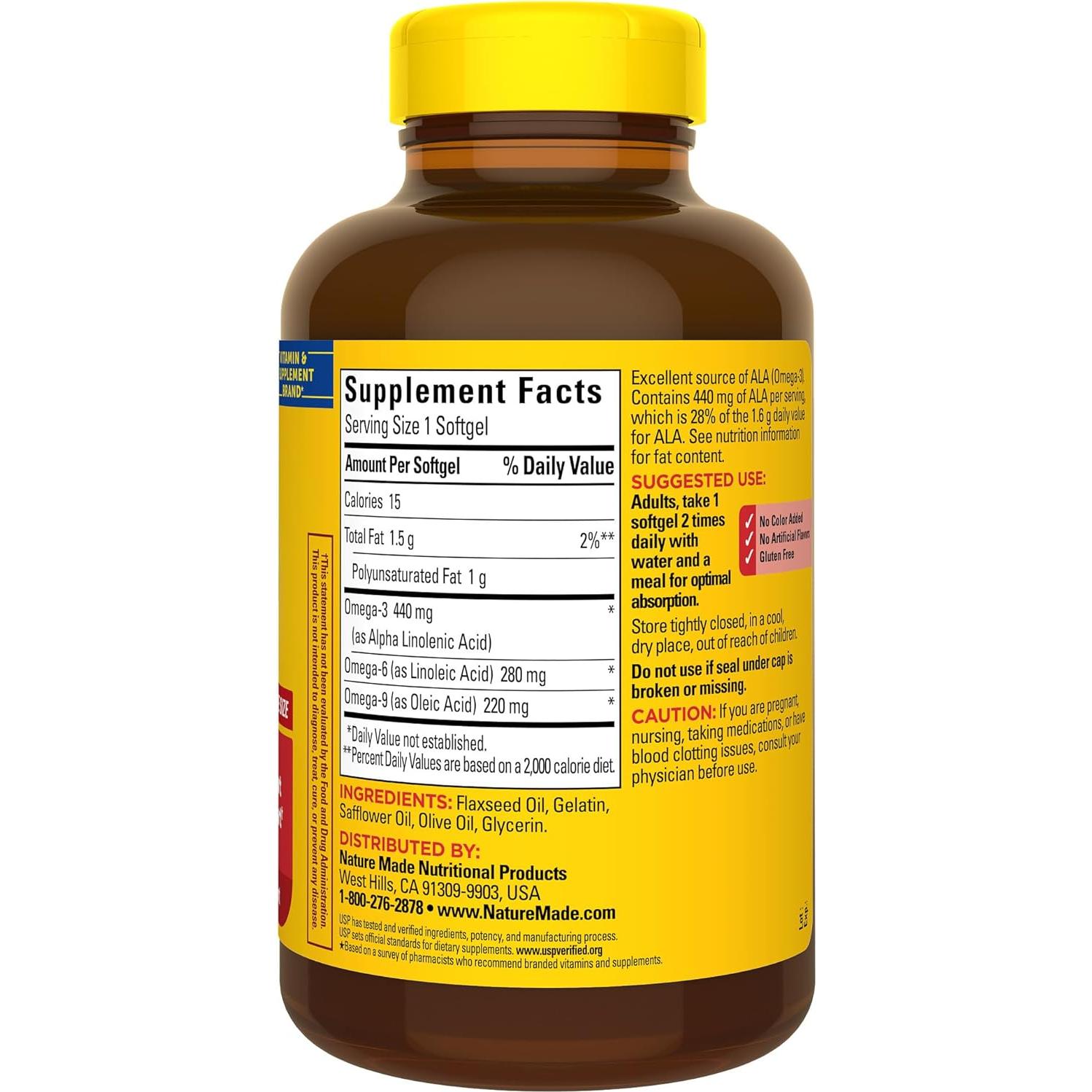 Nature Made Triple Omega 3-6-9 Suplemento 150 Cápsulas Blandas