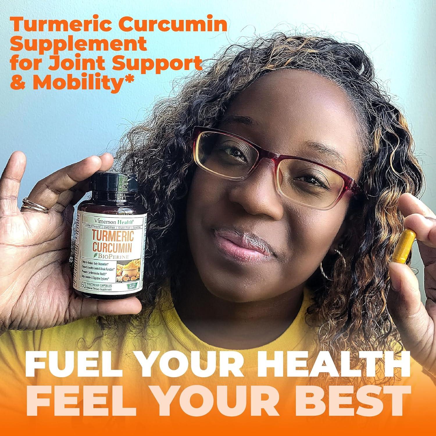 Suplemento de Cúrcuma Curcumina Vimerson 1200mg 60 Cápsulas