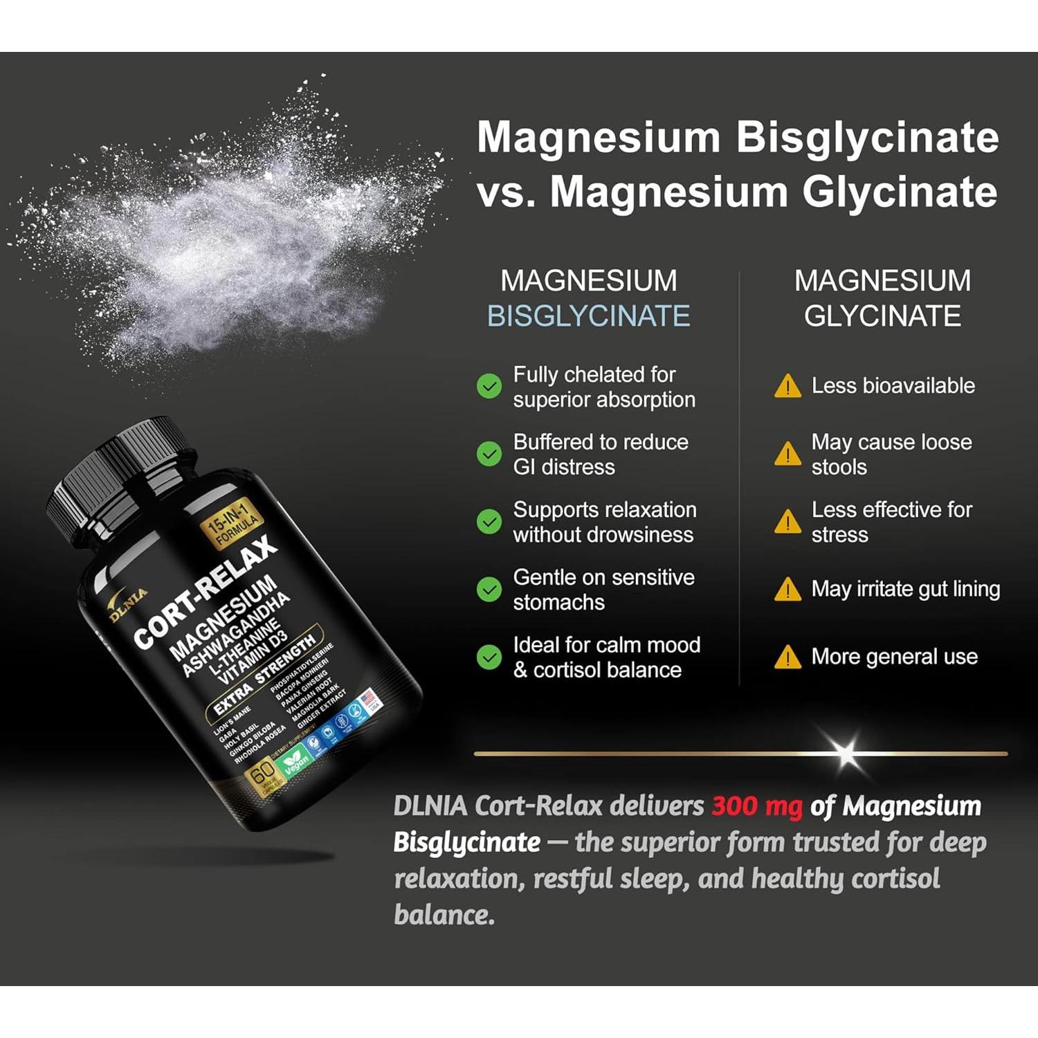 Suplemento DLNIA Super Calm 15-en-1 con Magnesio y Ashwagandha