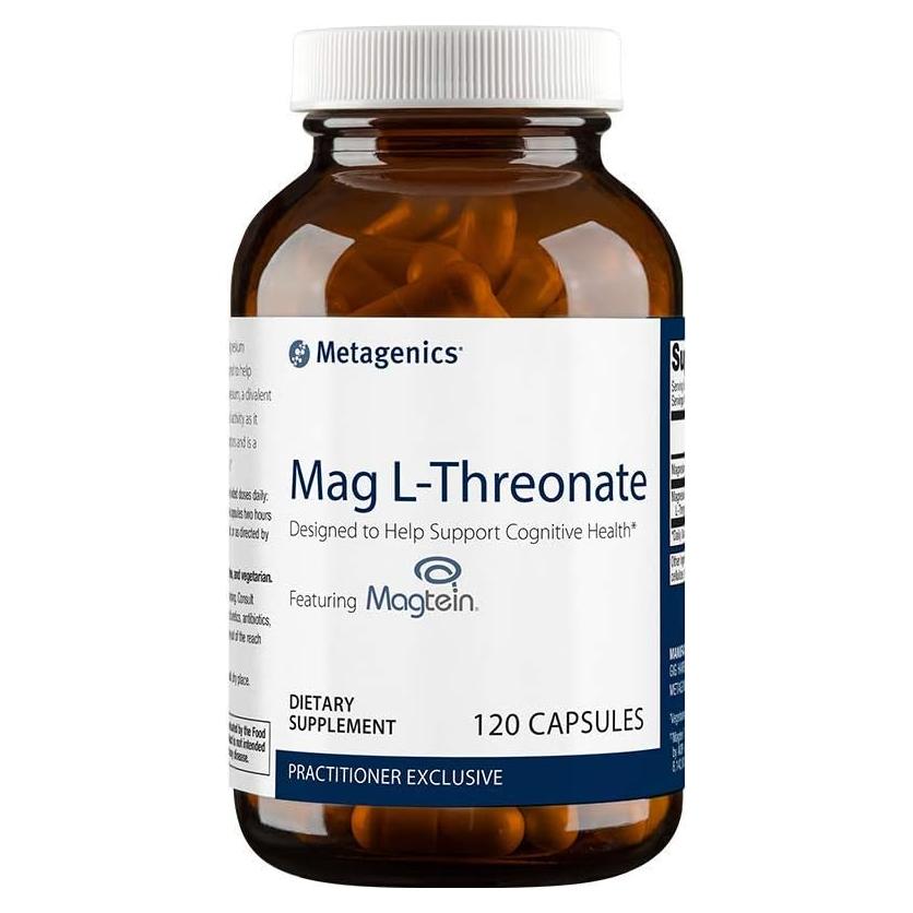 Metagenics Magnesio L-Treonato 147 mg - Suplemento Cerebral 120 Cápsulas