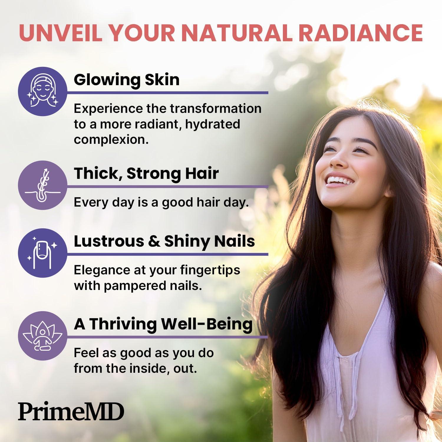 Vitaminas para Cabello, Piel y Uñas PrimeMD 90 Cápsulas