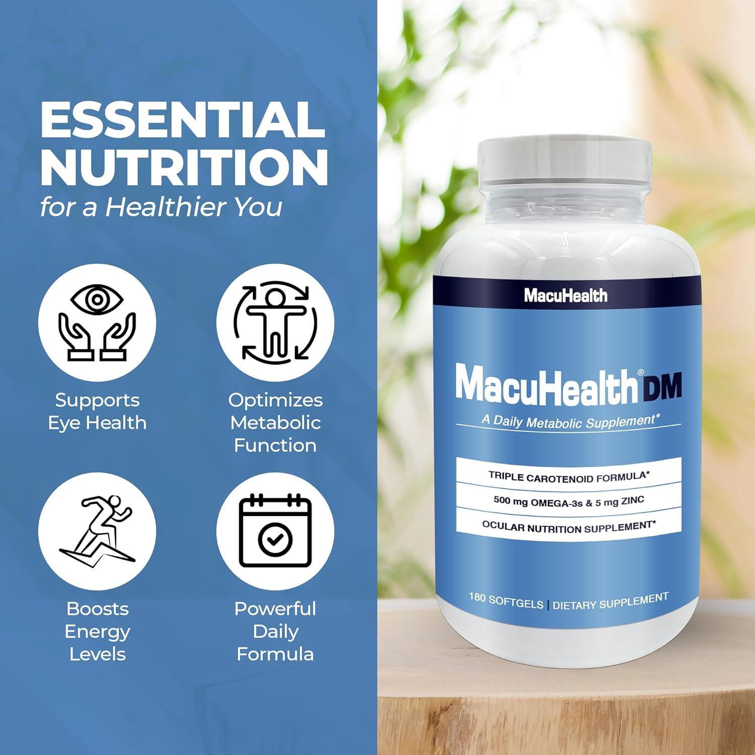 Suplemento Nutricional MacuHealth Omega-3 y Carotenoides 180 Softgels