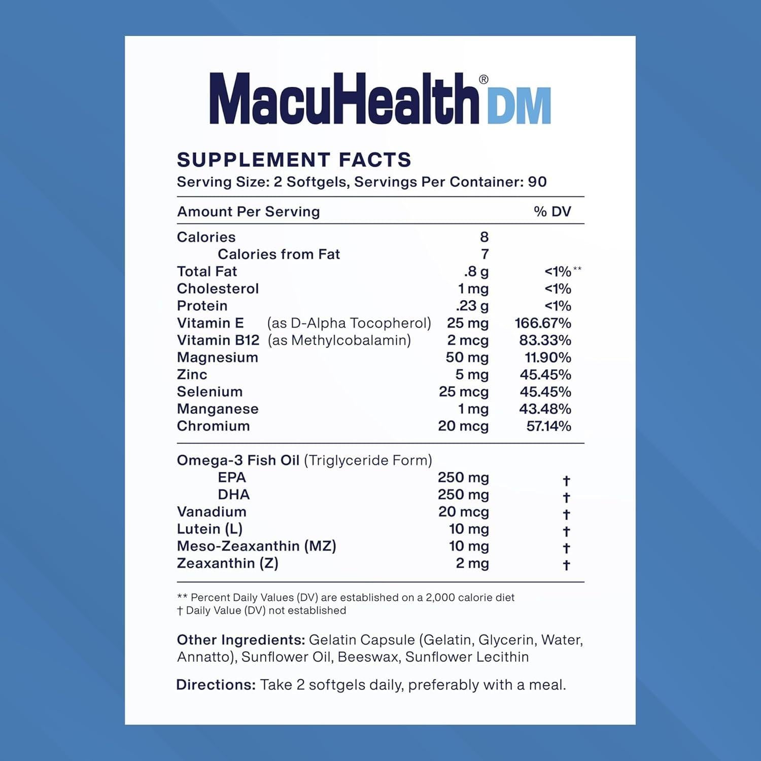Suplemento Nutricional MacuHealth Omega-3 y Carotenoides 180 Softgels