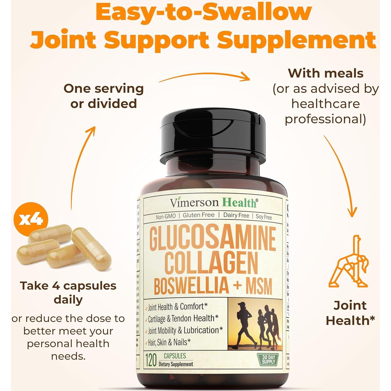 Suplemento Articular Vimerson Health 120 Cápsulas Glucosamina