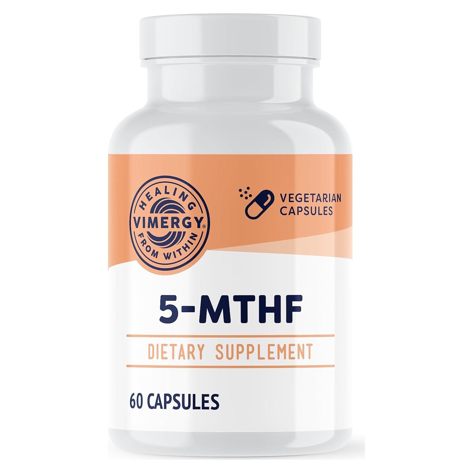 Vimergy 5-MTHF Cápsulas 60 ct - Suplemento Vegano de Folato y B12