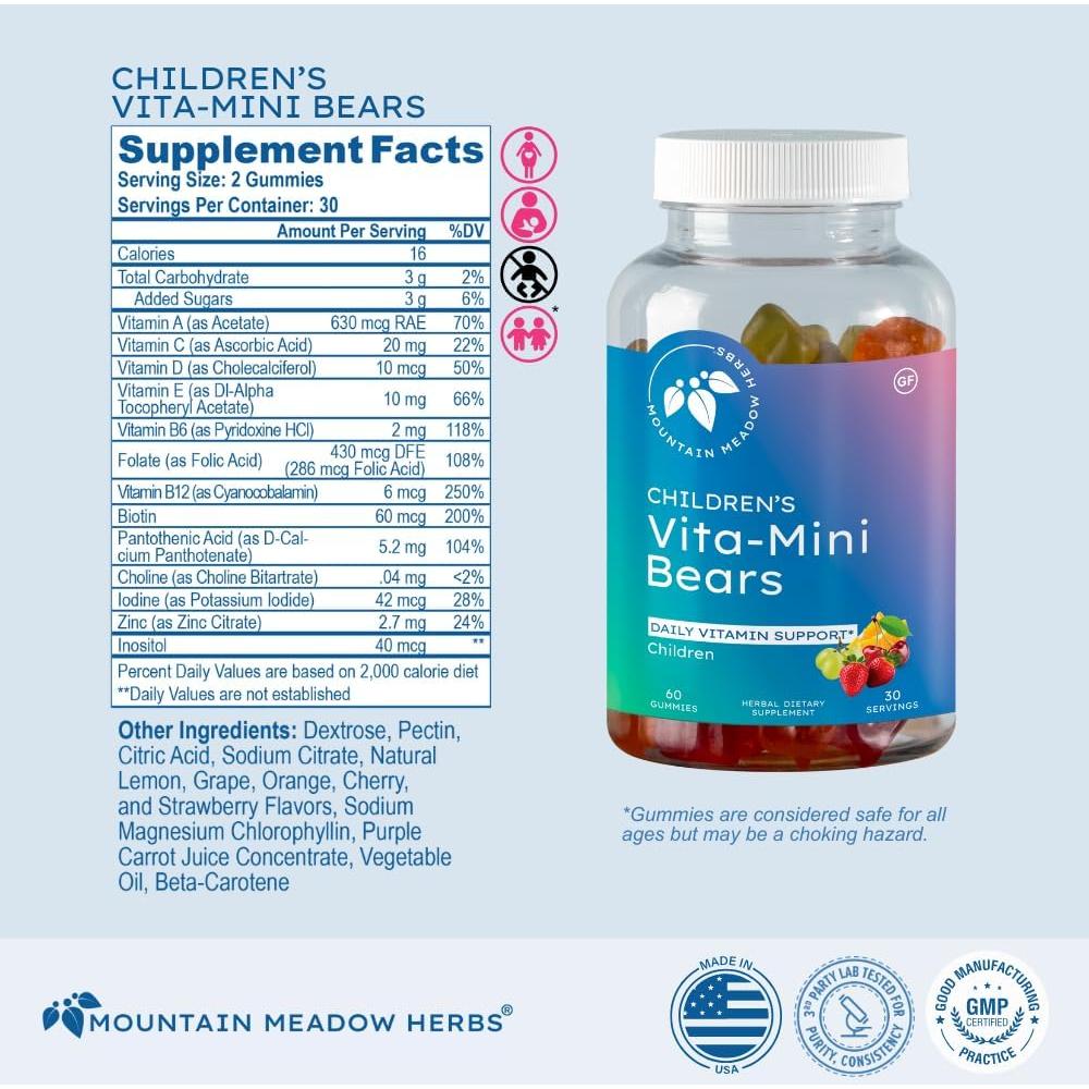 Gominolas Multivitamínicas Vita-Mini Mountain Meadow 60 unidades