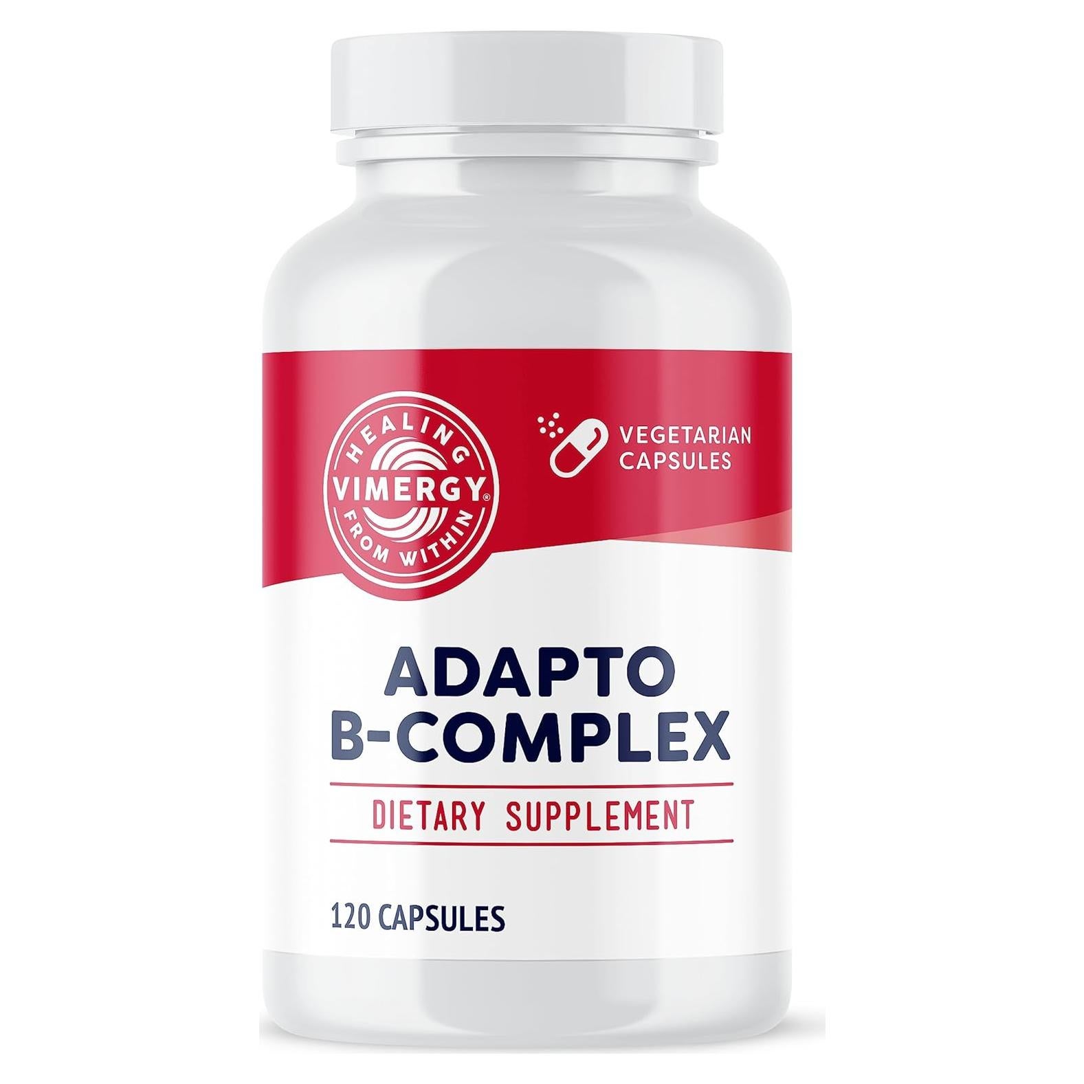 Vimergy Adapto B Complejo 120 Cápsulas - 8 Vitaminas B + Rhodiola