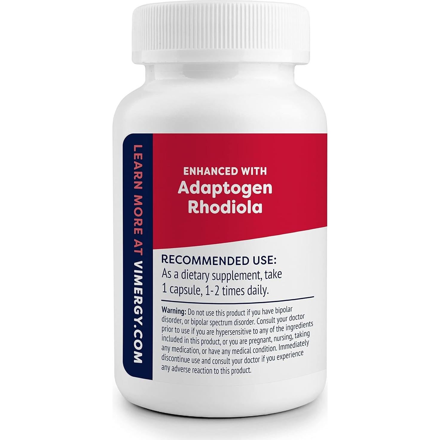 Vimergy Adapto B Complejo 120 Cápsulas - 8 Vitaminas B + Rhodiola