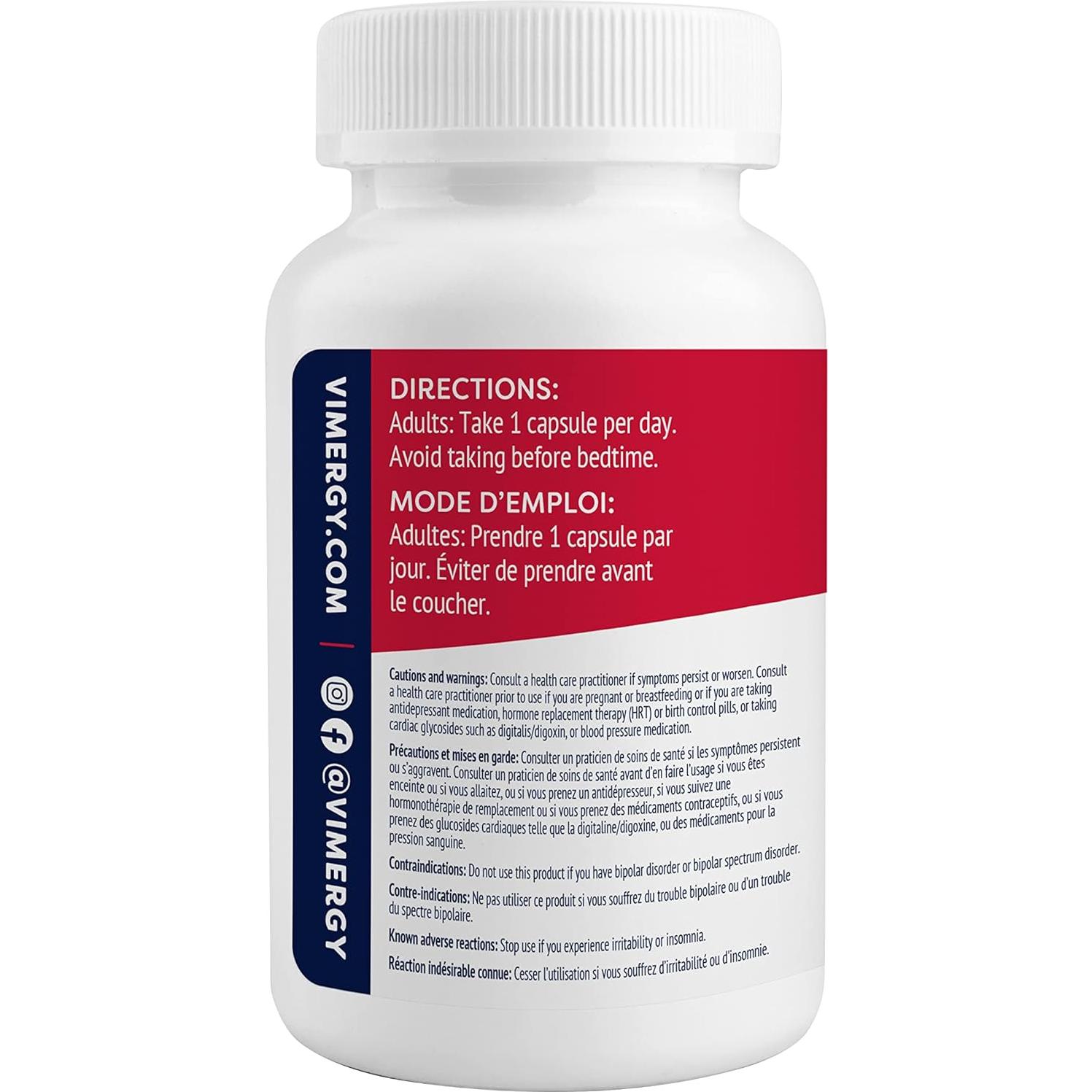 Vimergy Adapto B Complejo 120 Cápsulas - 8 Vitaminas B + Rhodiola