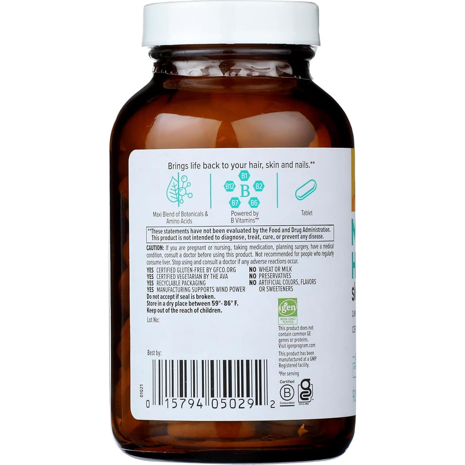 Country Life Maxi-Hair Suplemento 2000mcg Biotina 90 Tabletas