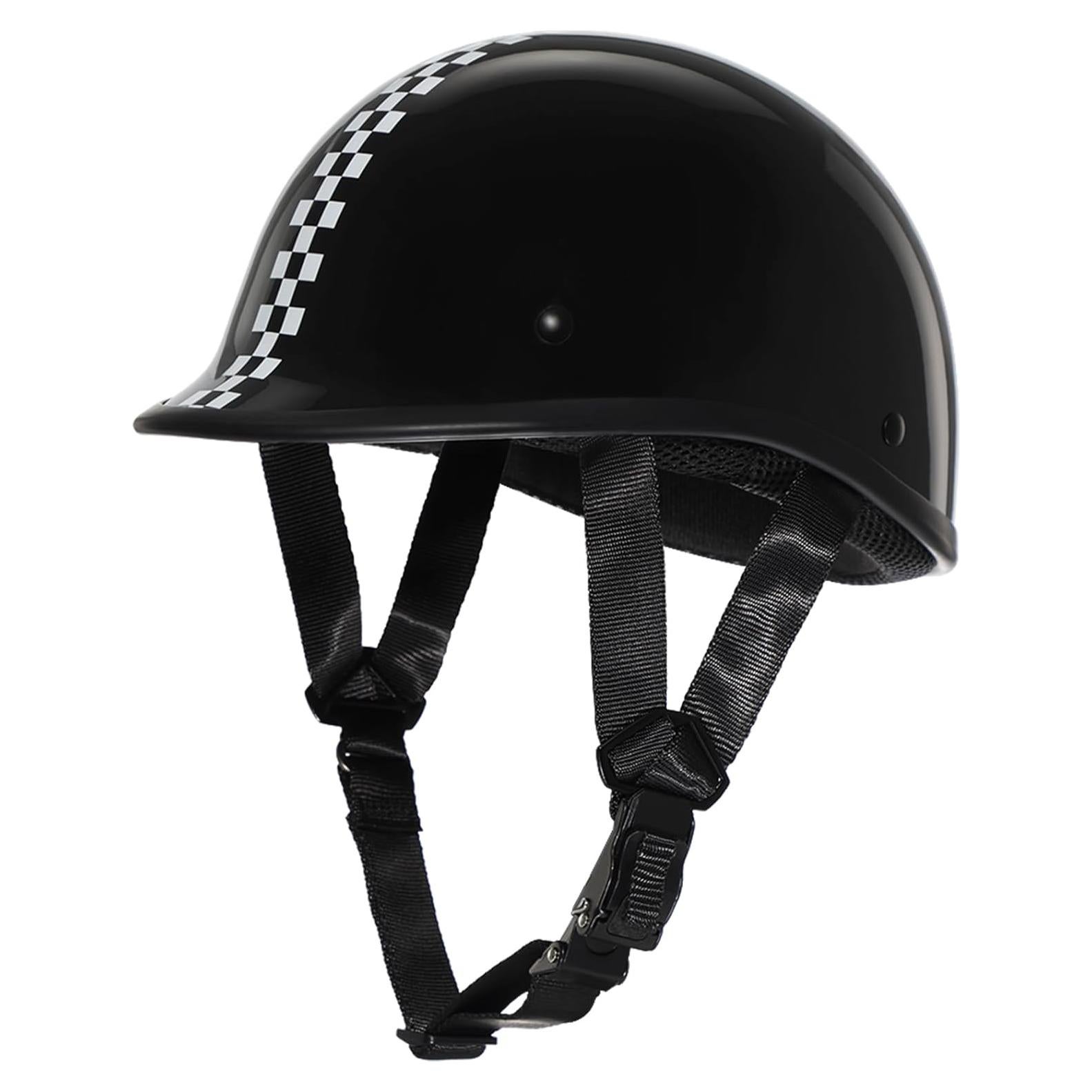 Casco de Motocicleta TRIANGLE H01 Abierto Adulto Negro Blanco