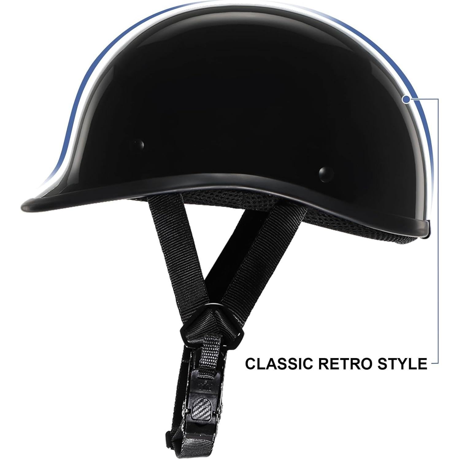 Casco de Motocicleta TRIANGLE H01 Abierto Adulto Negro Blanco