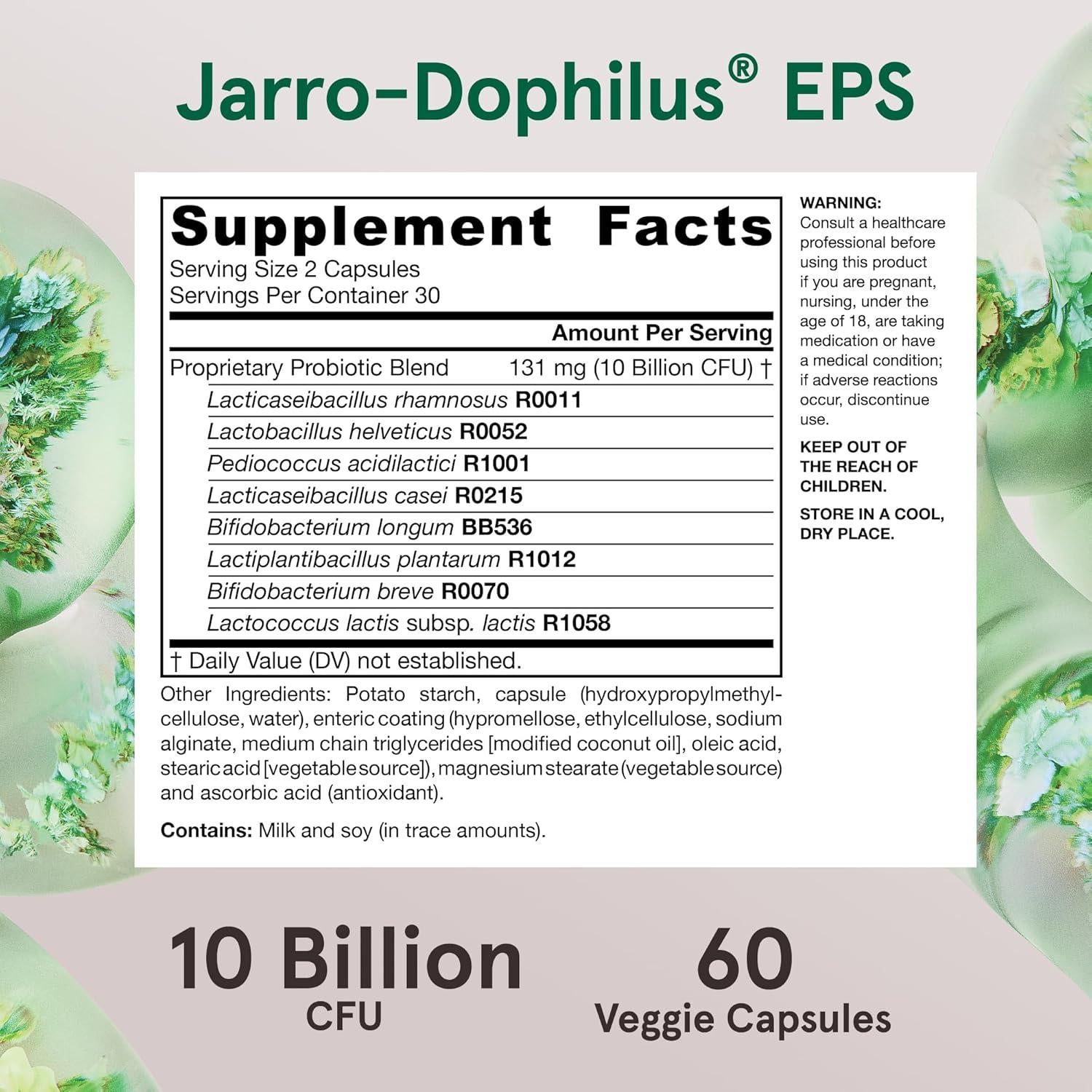 Probioticos Jarrow Formulas 10 Mil Millones CFU - 60 Cápsulas