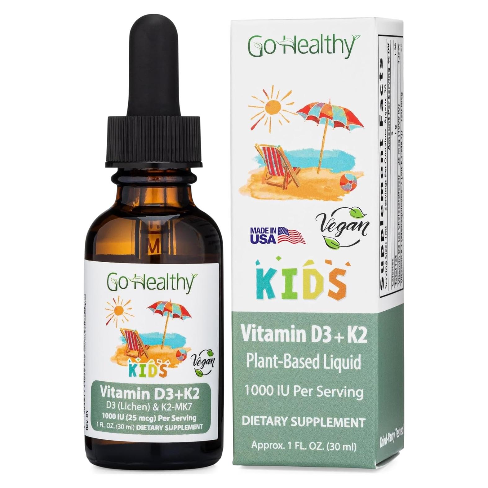 Gotas Líquidas de Vitamina D3 K2 Go Healthy Kids - 30ml