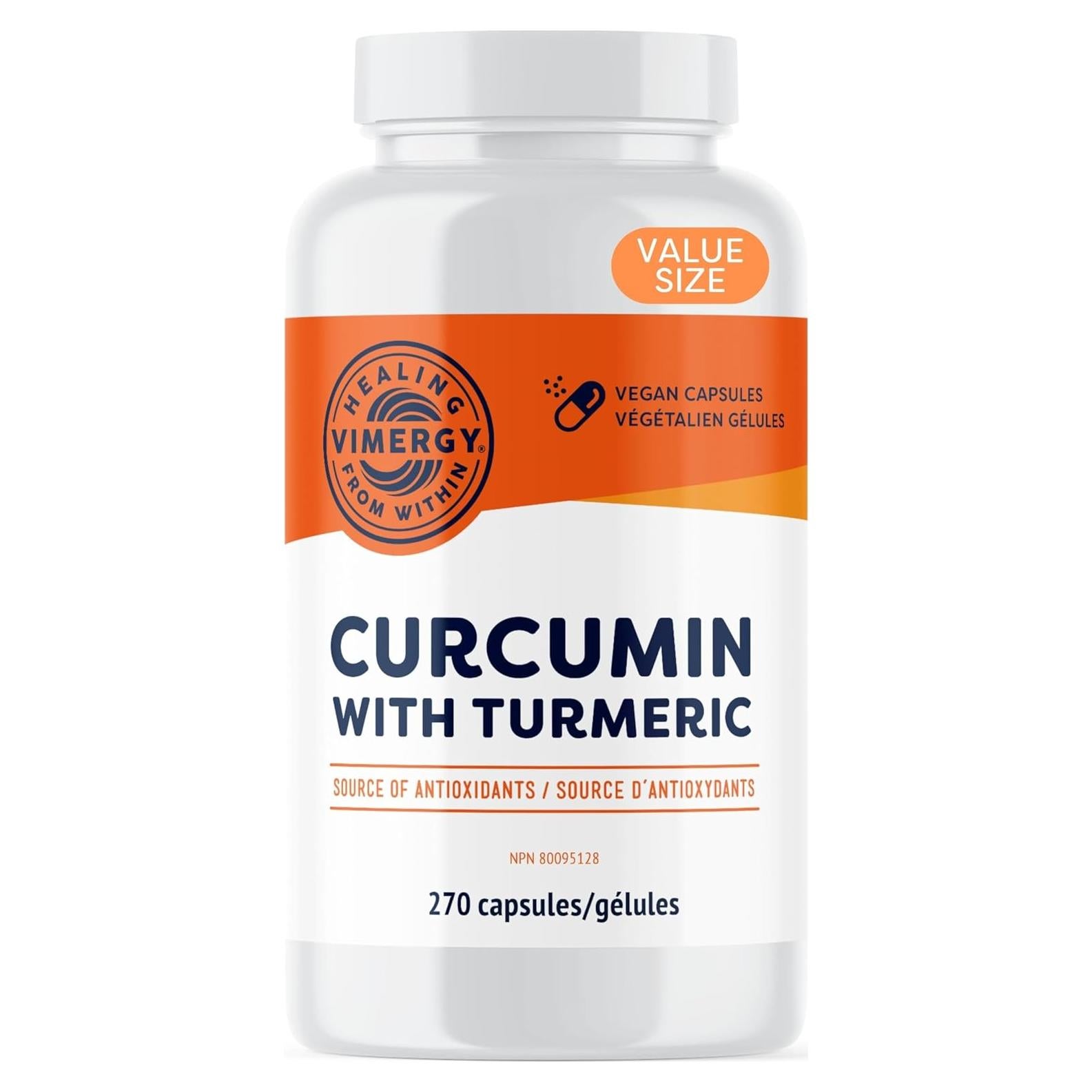 Cápsulas de Curcumina Vimergy 270 ct - Salud Ósea y Cerebral