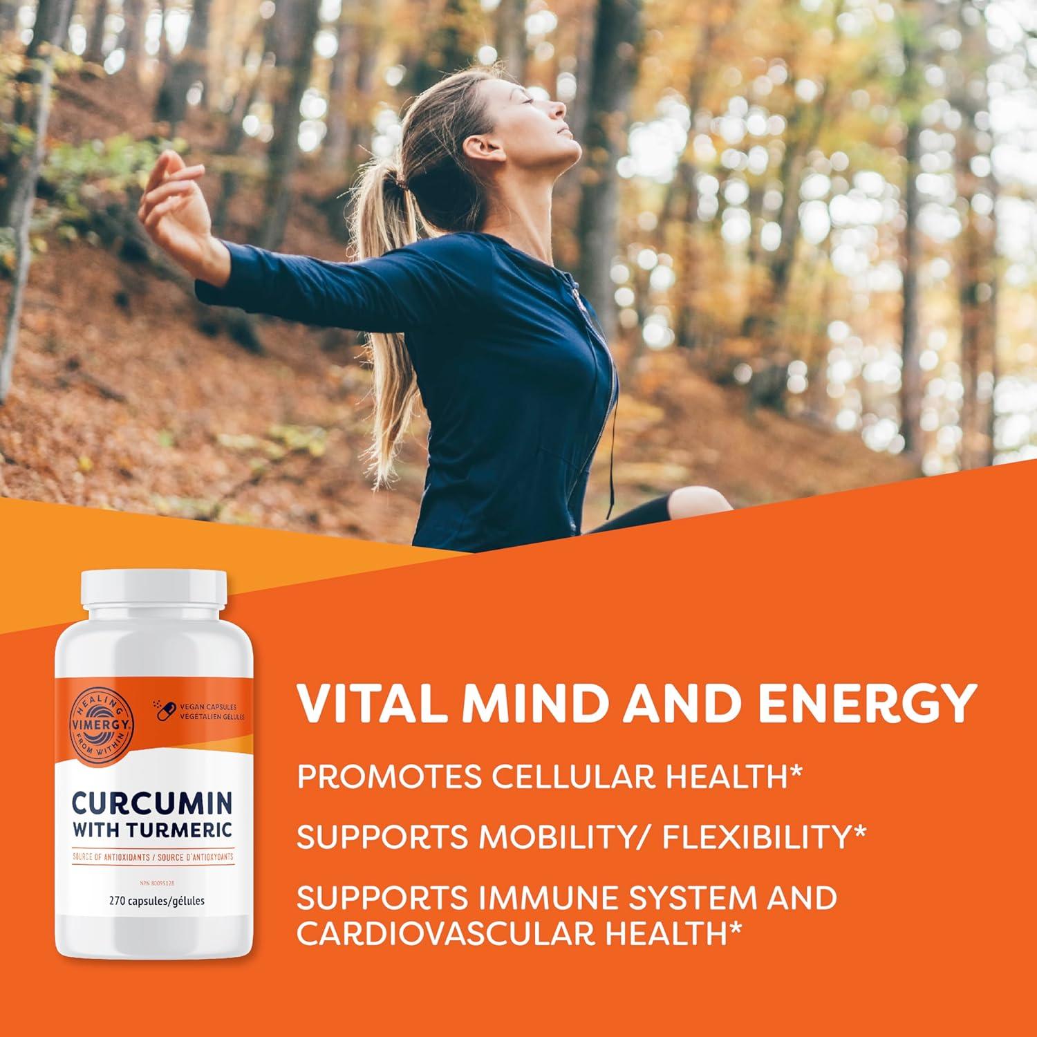 Cápsulas de Curcumina Vimergy 270 ct - Salud Ósea y Cerebral