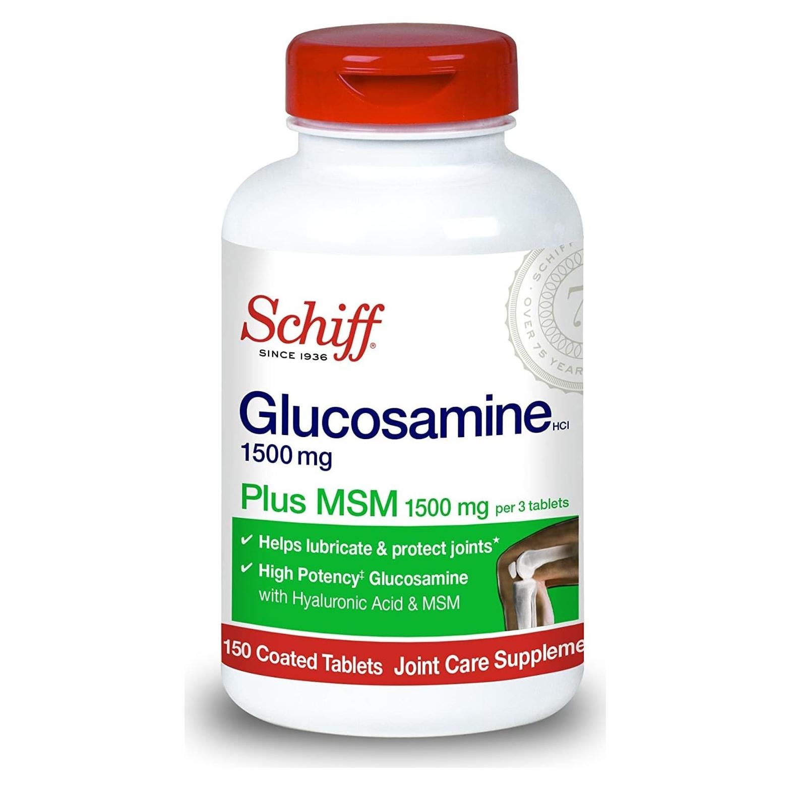 Suplemento Articular Schiff Glucosamina 1500mg + MSM 150 Tabletas