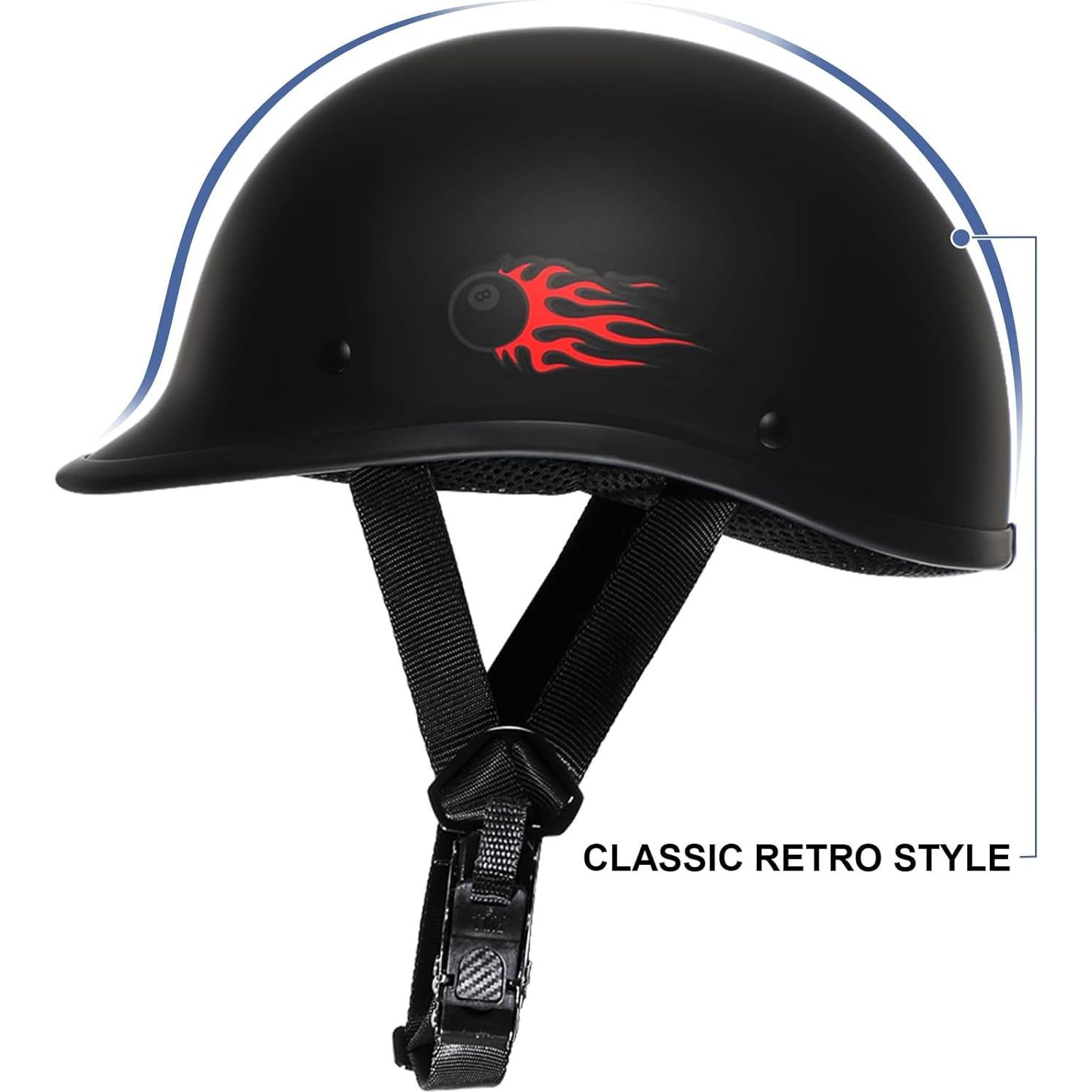 Casco de Motocicleta TRIANGLE H01 Negro Mate Adulto