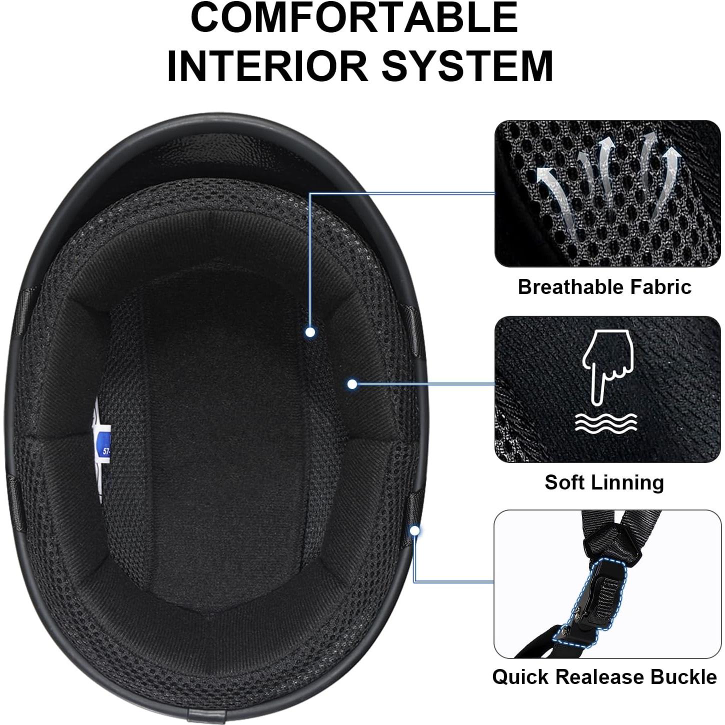 Casco de Motocicleta TRIANGLE H01 Negro Mate Adulto