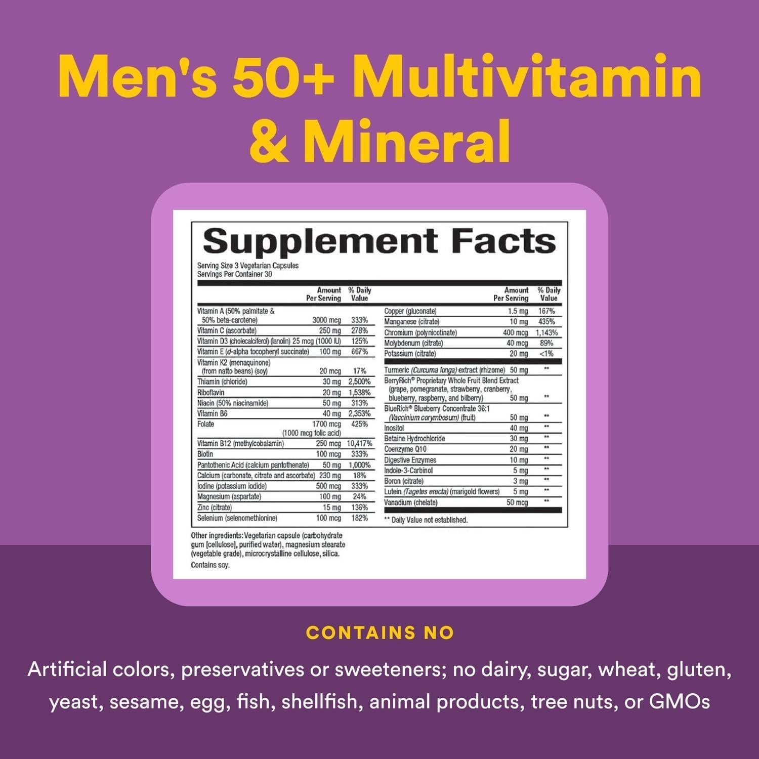 MultiFactores Multivitaminas y Minerales Mujeres 50+ 90 Cápsulas