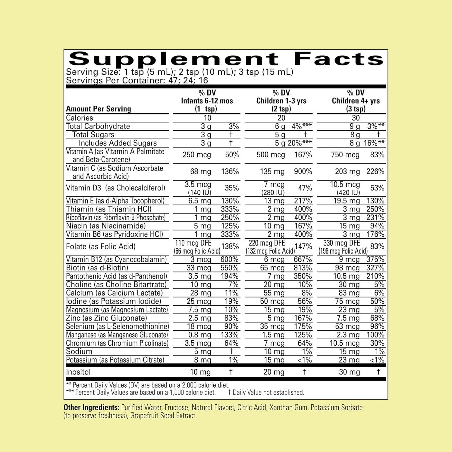 Vitaminas Líquidas para Niños CHILDLIFE 236.6 ml Naranja Mango