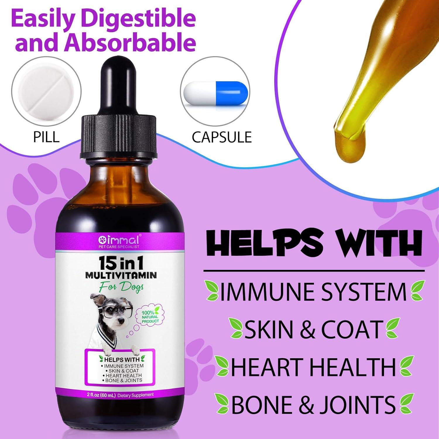 Gotas Multivitamínicas para Perros Lezizi 15 en 1 - Salud Articulaciones y Piel