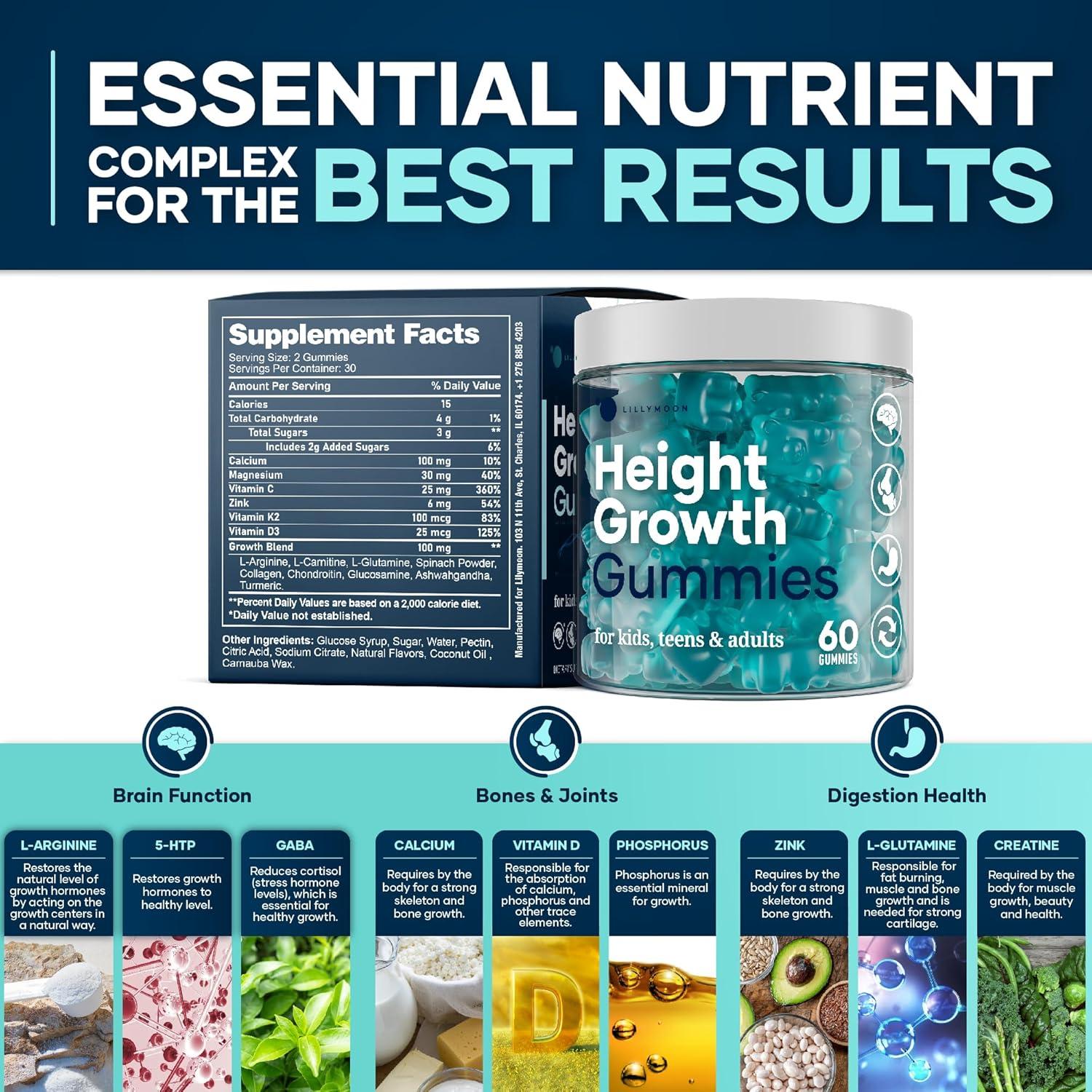Gomitas de Crecimiento de Altura Lilymoon - Suplemento Natural