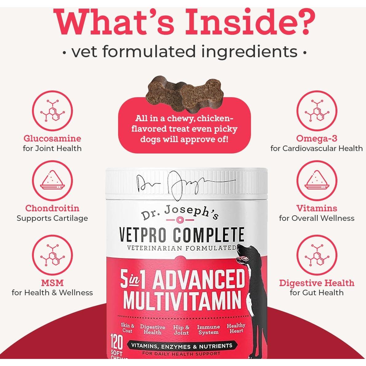 Suplemento Multivitamínico para Perros VetPro 120 Masticables
