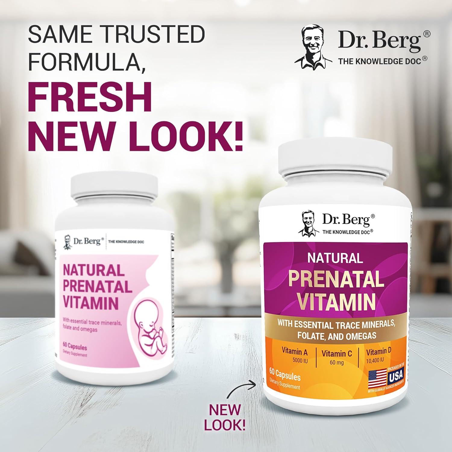 Vitaminas Prenatales Dr. Berg 60 Cápsulas - Folato y Superalimentos