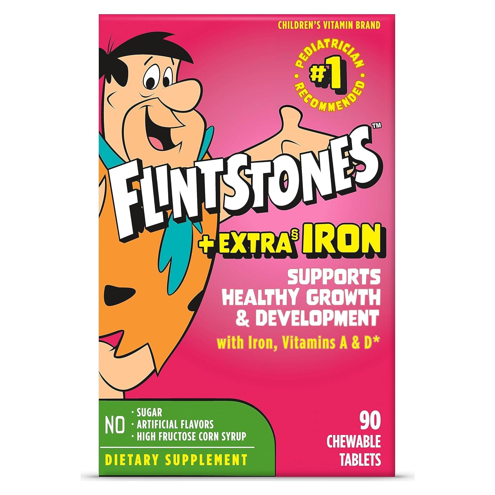 Multivitamina Masticable Flintstones con Hierro 90 Unidades