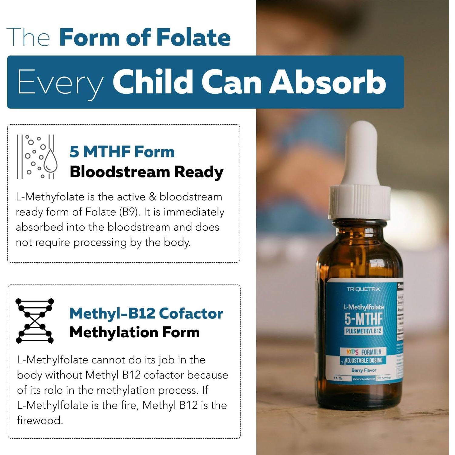 Methylfolato Orgánico para Niños Triquetra Health 30 ml