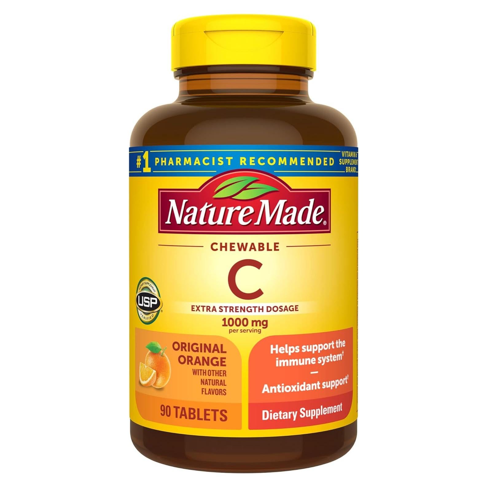 Nature Made Vitamina C Masticable 1000 mg - 90 Tabletas