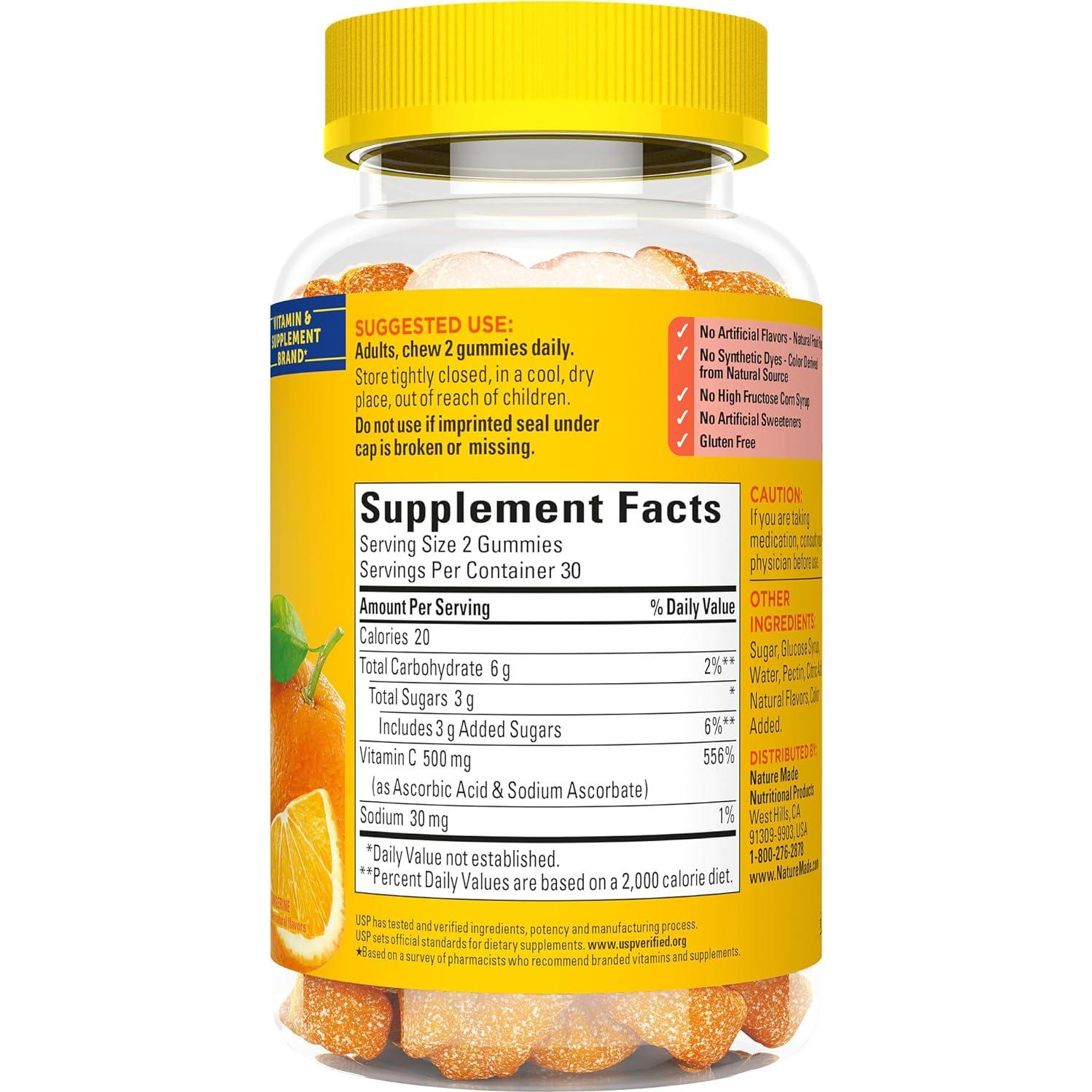 Gominolas de Vitamina C 500 mg Nature Made 60 Unidades