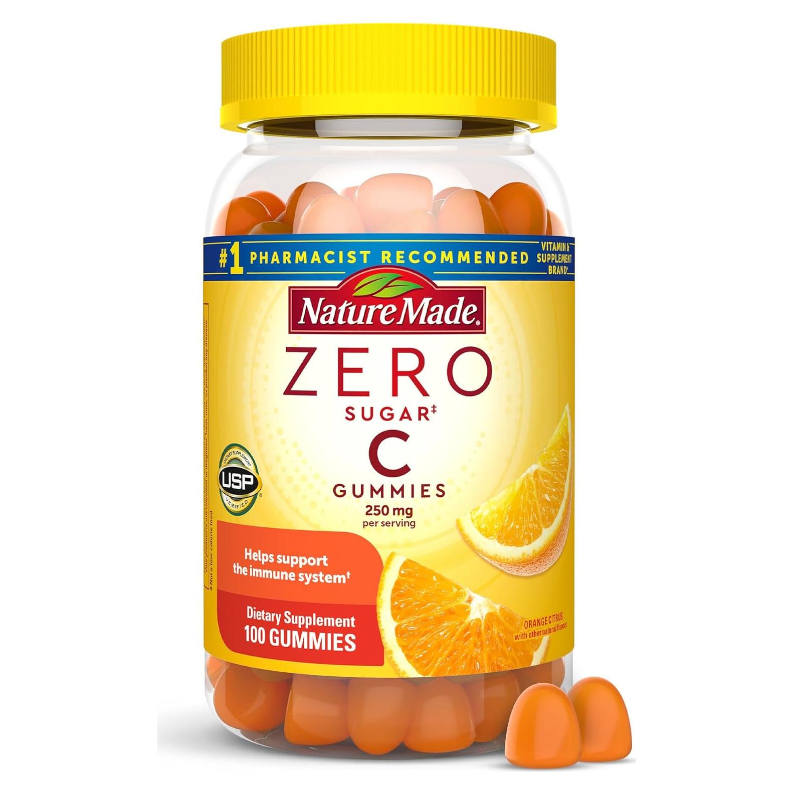 Gominolas de Vitamina C Nature Made 250 mg Sin Azúcar 100 Unidades