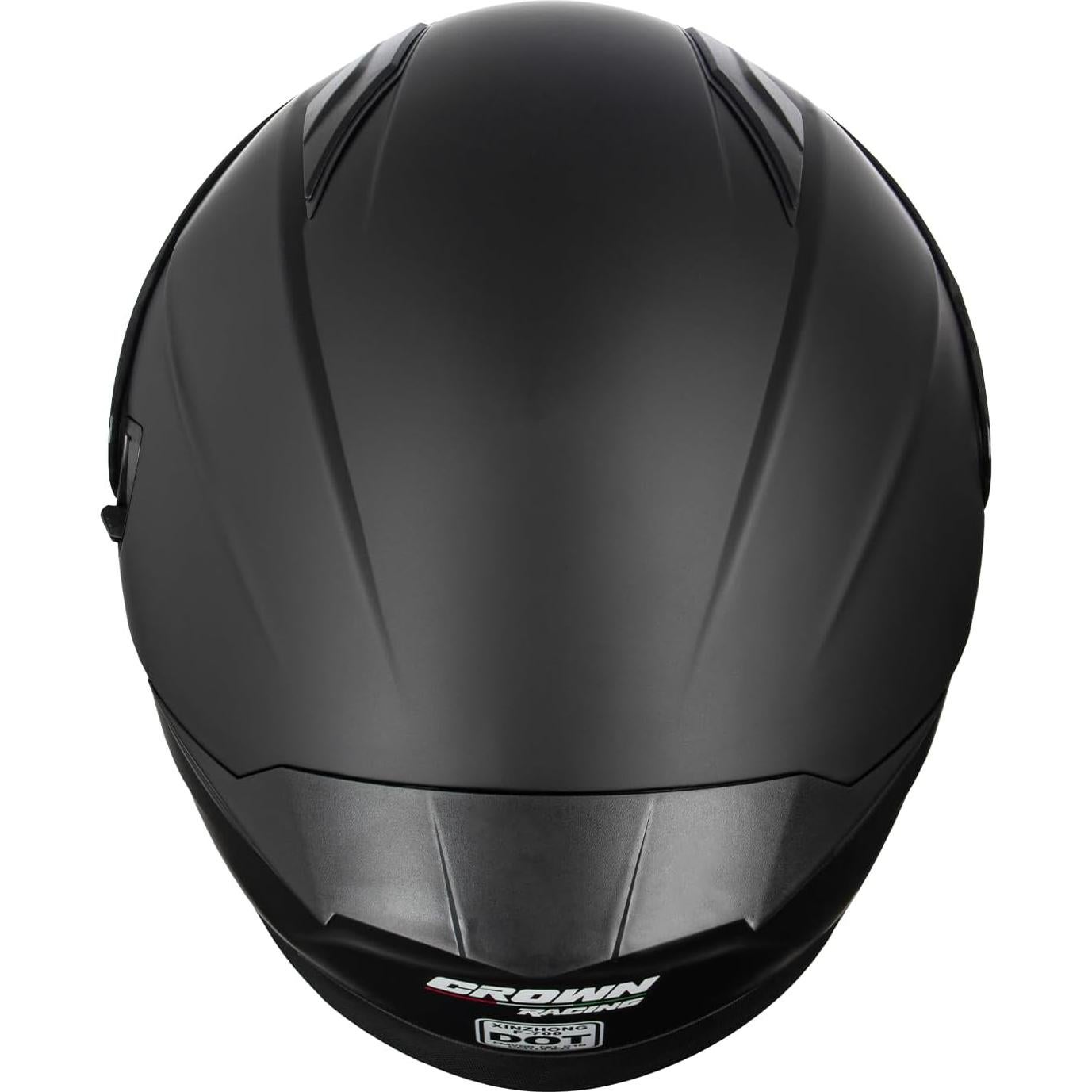 Casco de Motocicleta Crown Racing F-700 Fibra Carbono Mediano