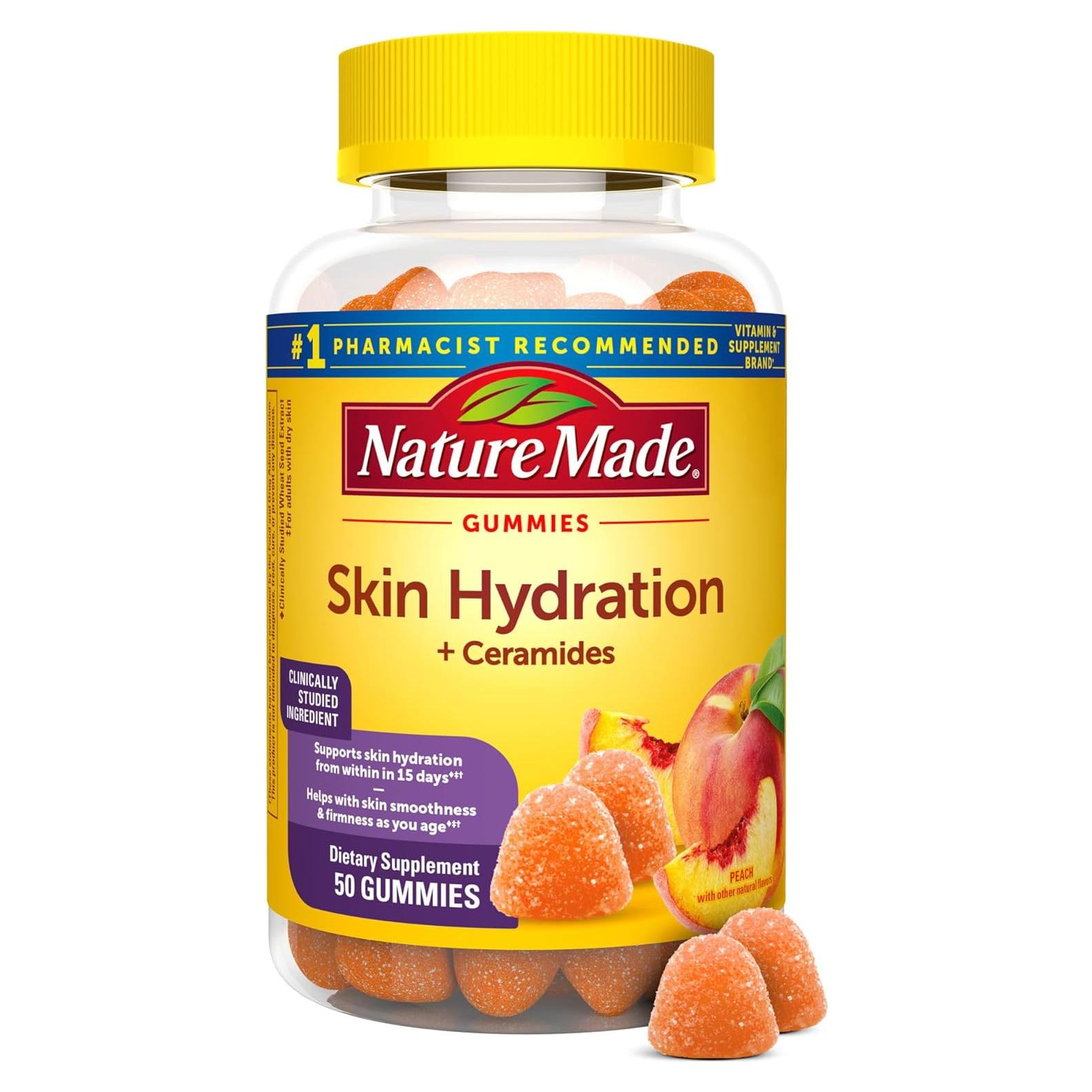 Gomitas de Hidratación de Piel Nature Made con Ceramidas y Biotina - 50 Unidades