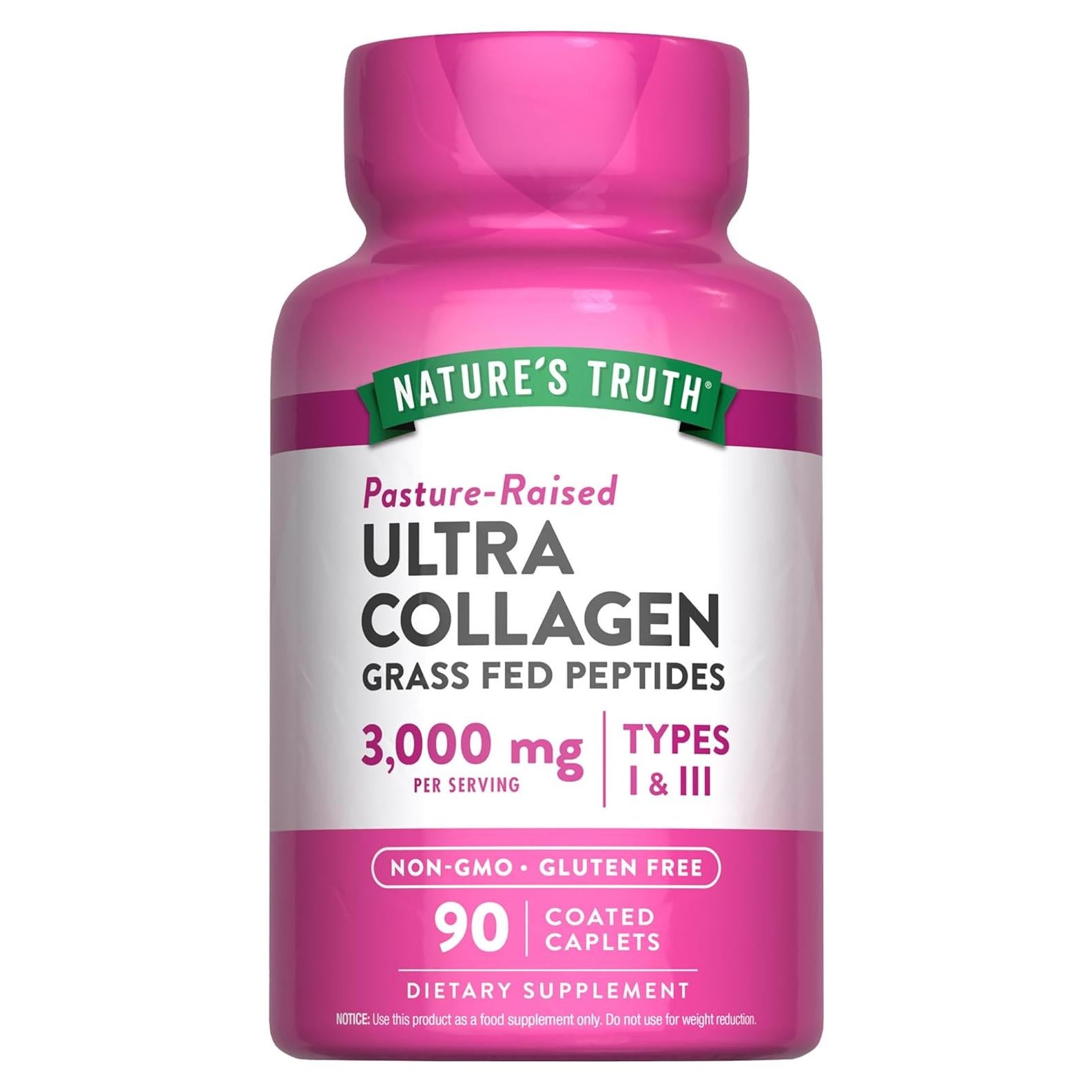 Colágeno en Péptidos La Verdad de la Naturaleza 90 Tabletas Tipo 1 y 3