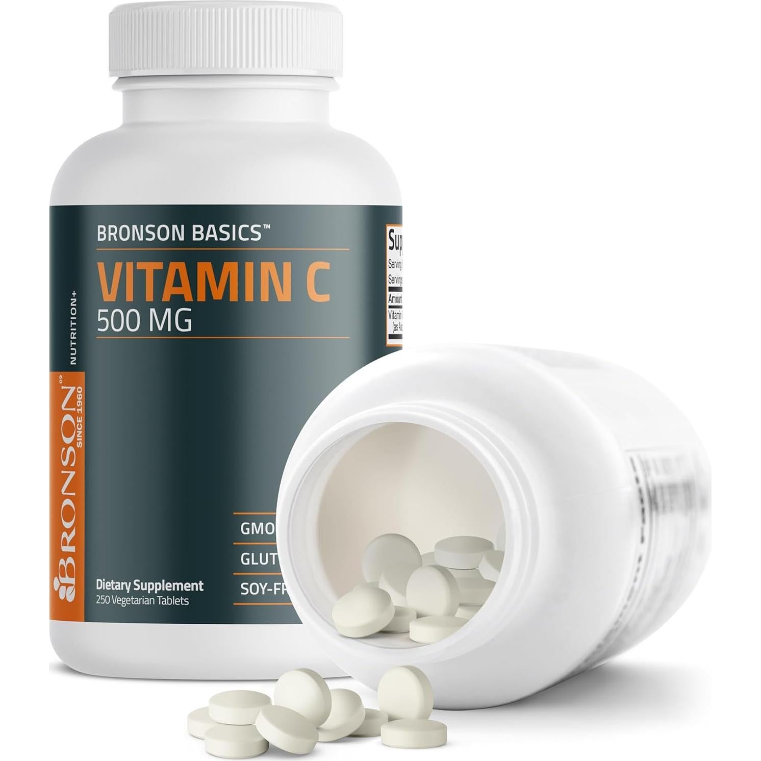 Vitamina C 500 MG Bronson - 250 Tabletas Vegetarianas