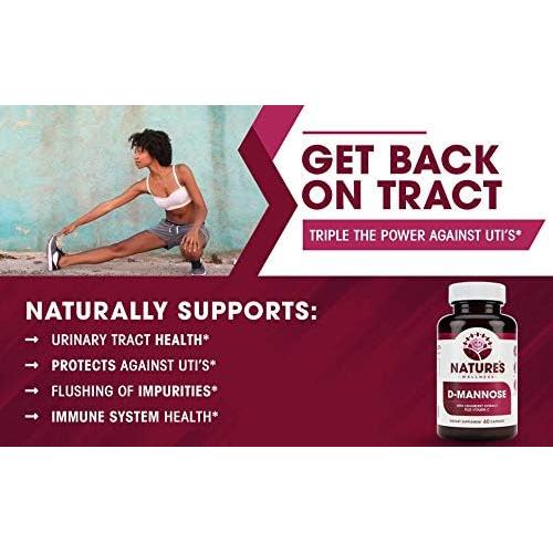 D-Mannose Natures Wellness 600mg + 200mg Arándano + Vitamina C