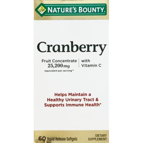 Suplemento Dietético Arándano Nature's Bounty 60 Cápsulas