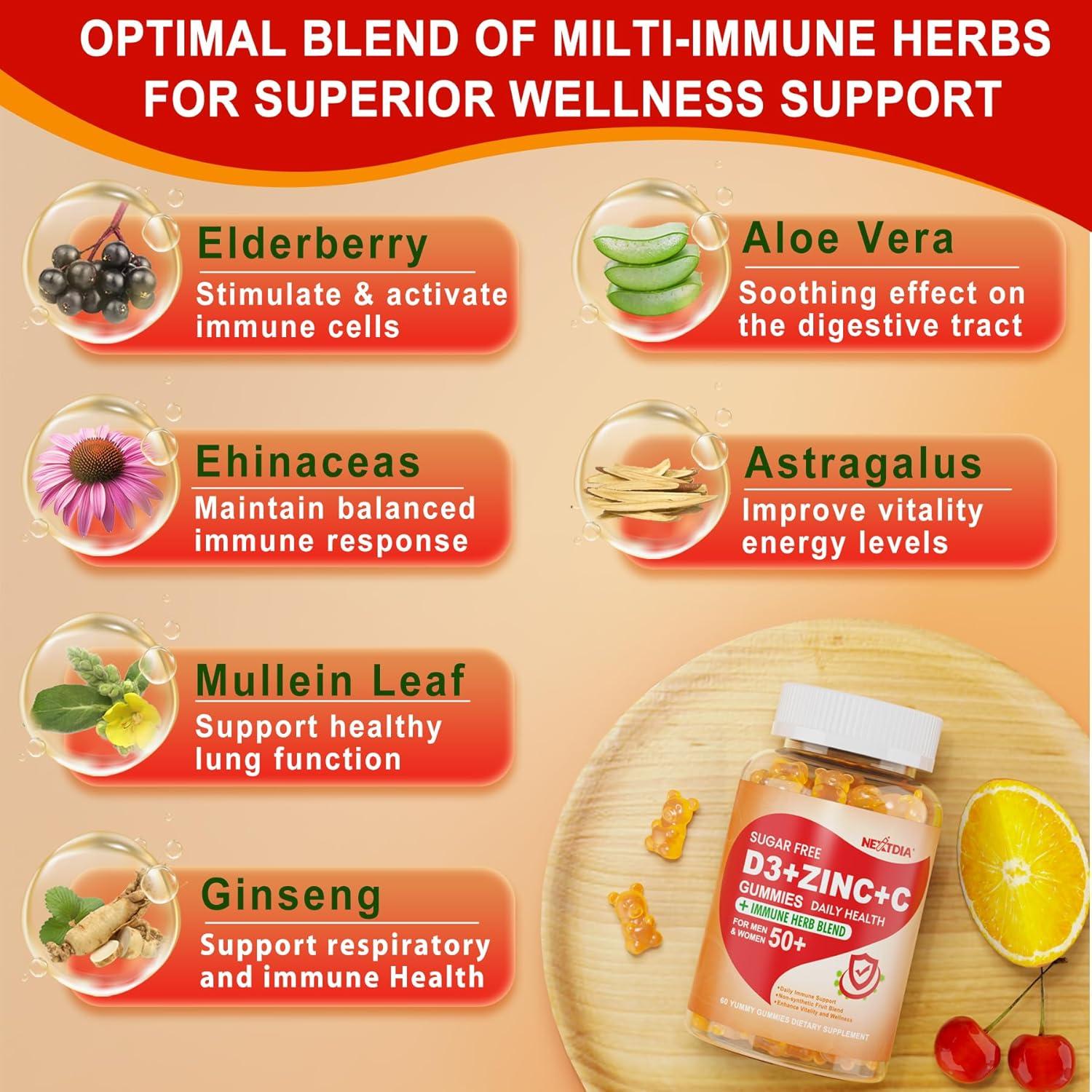 Gomitas Inmunológicas Veganas Nextdia 60 Unidades Sin Azúcar