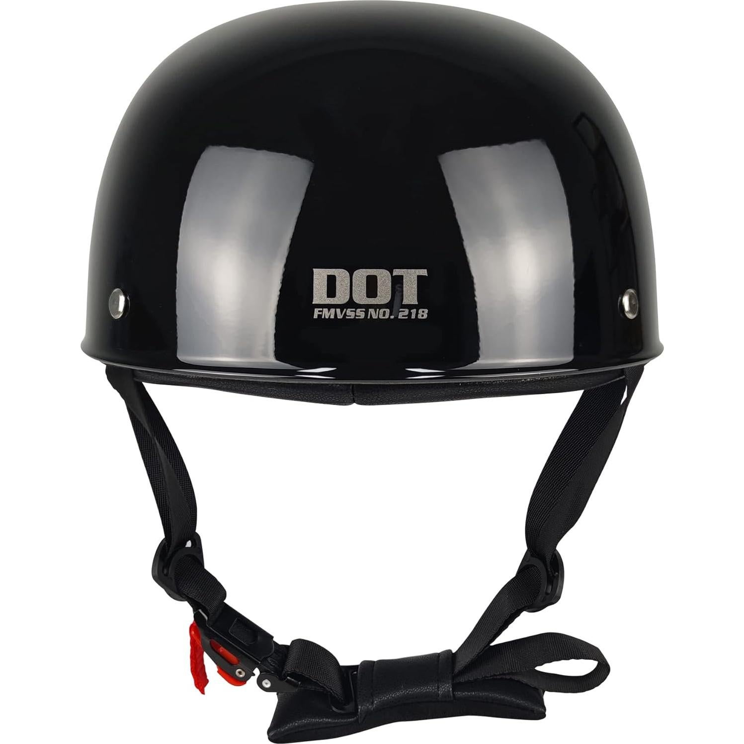 Casco de Motocicleta QICHAO JZ-BQM Negro Mediano DOT