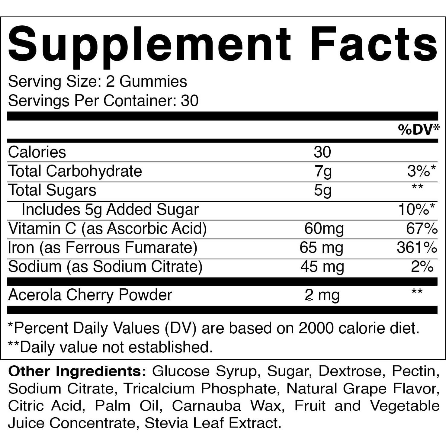 Gominolas de Hierro 65 mg Vitamatic - 60 Gominolas Veganas