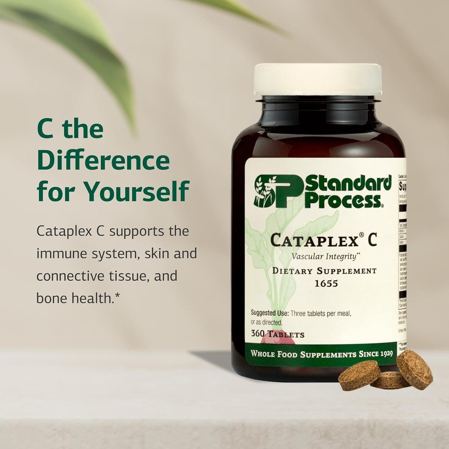 Standard Process Cataplex C - 360 Tabletas de Vitamina C y Minerales