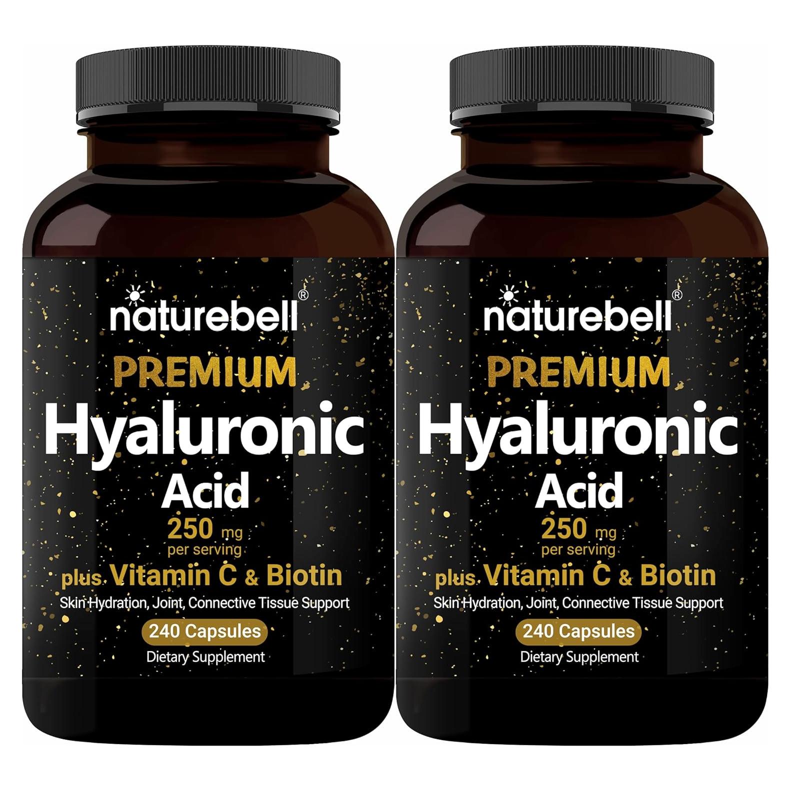 Suplemento Ácido Hialurónico NatureBell 250mg + Vitamina C 25mg