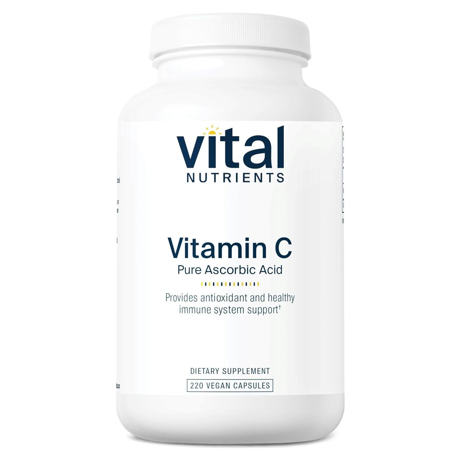 Vitamina C 1000mg Vital Nutrients - 220 Cápsulas Veganas